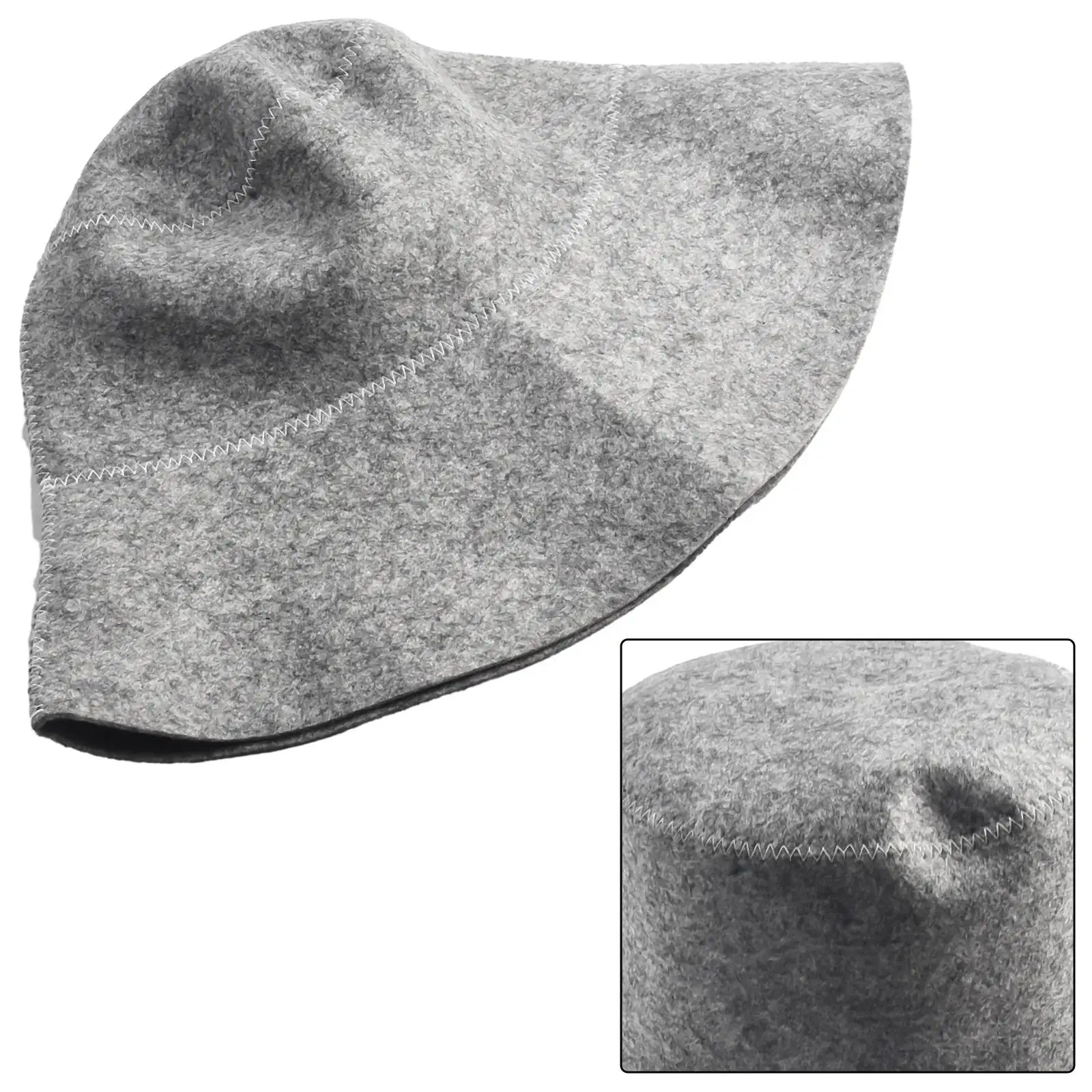 Felt Sauna Hat Anti Heat Russian Cap Thicken Wool Felt Shower Cap Hair Turban For Bath House Head Protection Drop