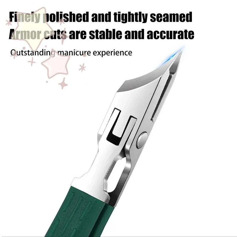 منحني مكافحة سبلاش مسمار كليبرز افتتاح كبير قطري كماشة خاصة أظافر القاطع حاد مانيكير باديكير أدوات