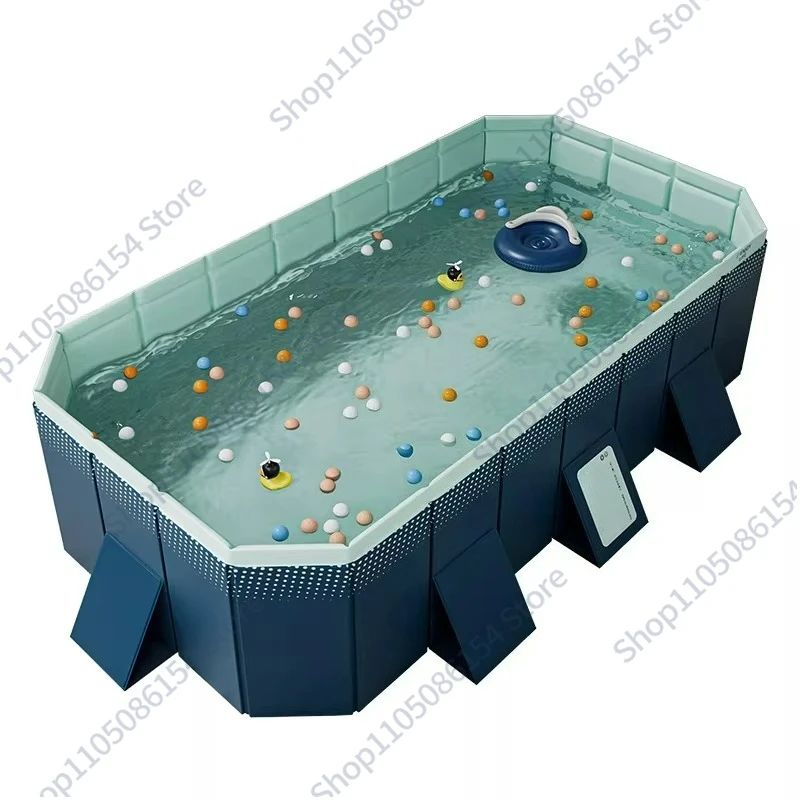 

Large bracket swimming pool Household children's mobile pool Adult outdoor folding