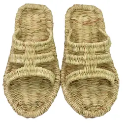 Sandalias de paja hechas a mano para hombre y mujer, chanclas de moda para ocio, disfraz de casa para interiores, pantuflas chinas para parejas, novedad de verano 2023