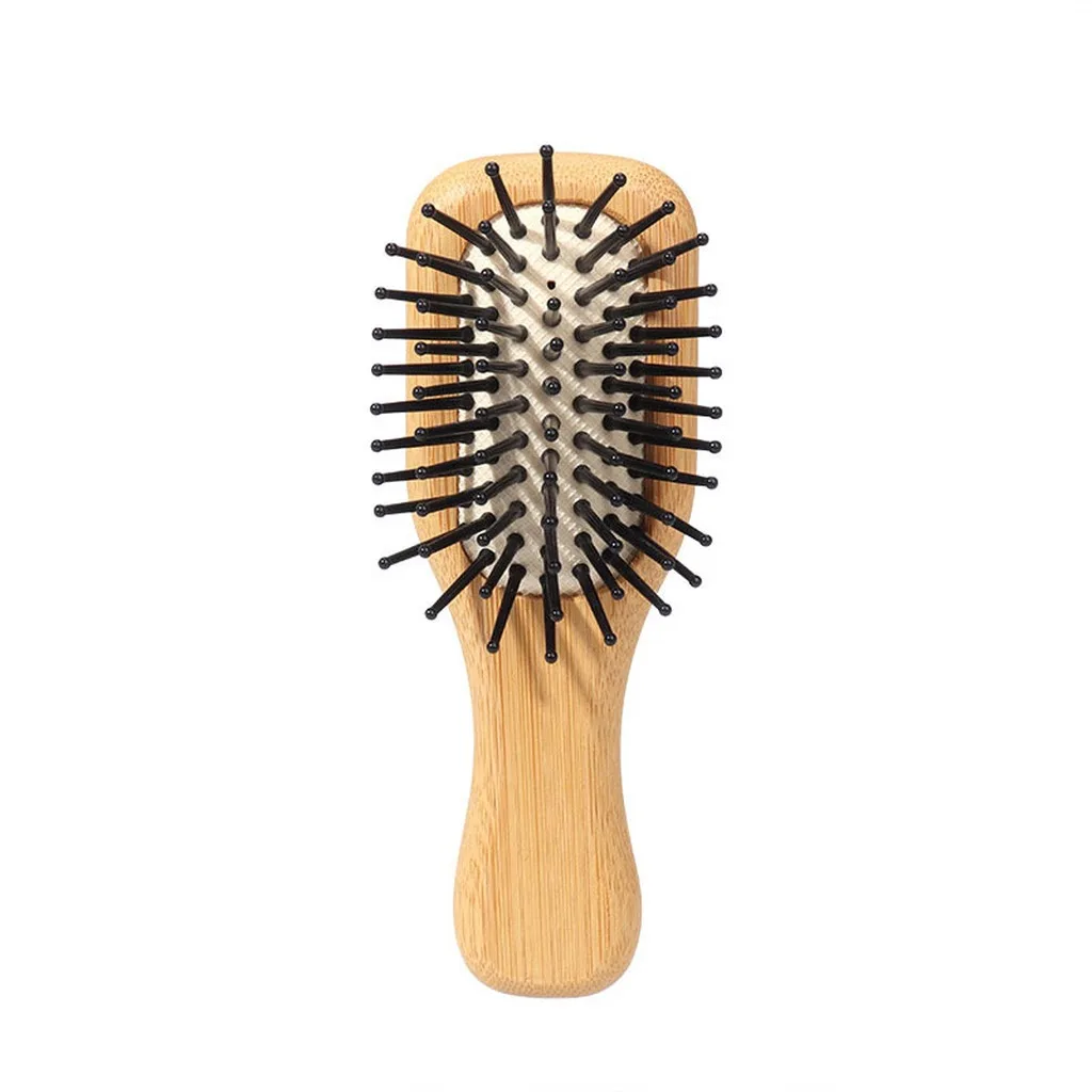Portable Hair Brush Detangling Scalp Massage Comb  Hair Brush Lightweight Nylon Bristle Hair Brush For Business Trips