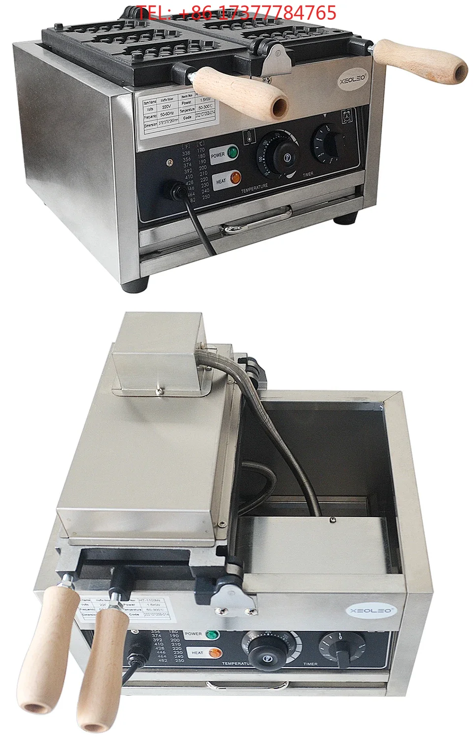 Waffle Maker 3 Grids Honeycomb Shaped Waffle Maker Machine Bubble Cake Waffle Iron Non-stick Coating