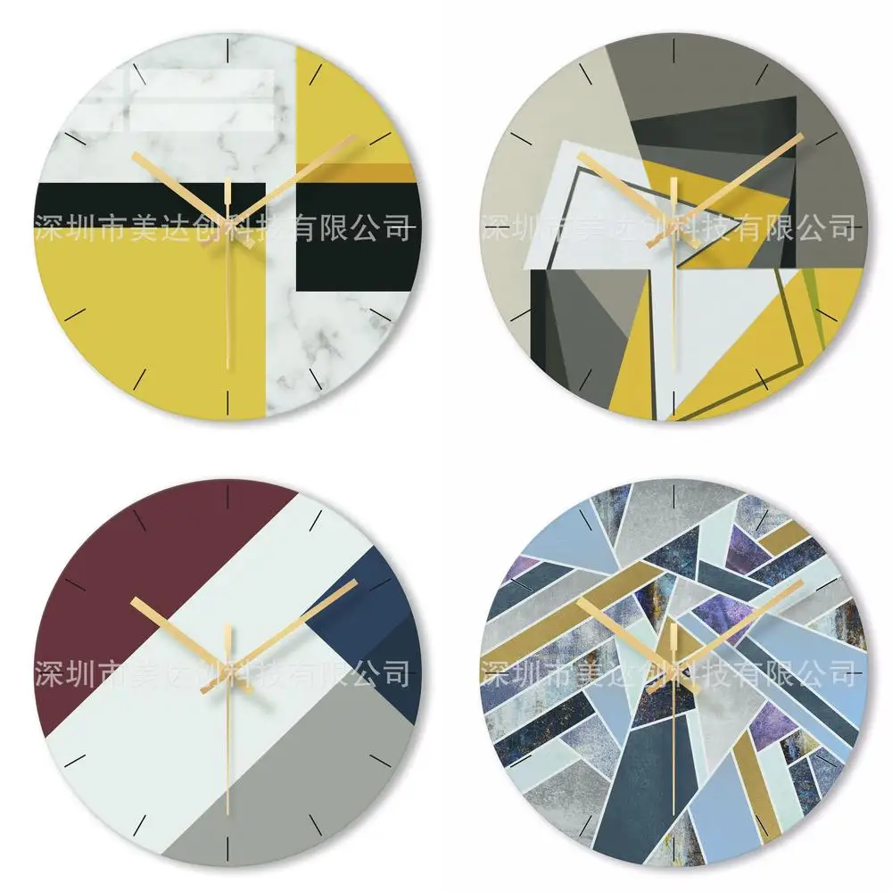 

Скандинавские креативные минималистичные декоративные часы, бесшумные стеклянные часы для спальни, гостиной, дома, модные индивидуальные цифровые настенные часы