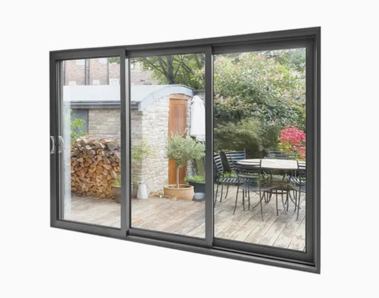 

Черный алюминиевый двойной глазурованный низкий E стекло звукоизоляционные внешние раздвижные двери для патио для спальни, кухонь, гостиной, торгового центра