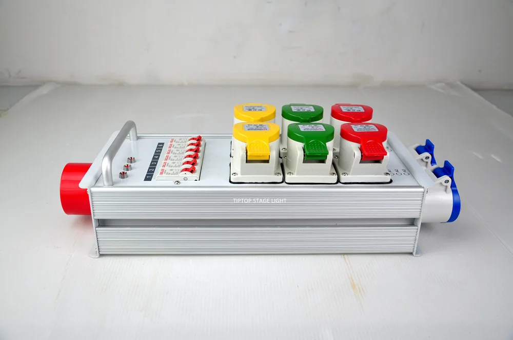 6-way small electrical box, 16A socket box, Fuge portable large screen LED screen power box, controller, stage distribution box