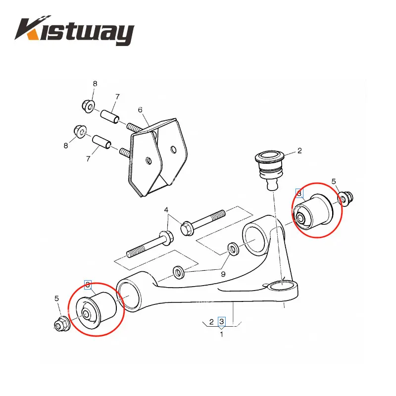 4PCS Front Suspension Upper Control Arm Bushing Kit For Bentley Mulsanne 3Y0407200A