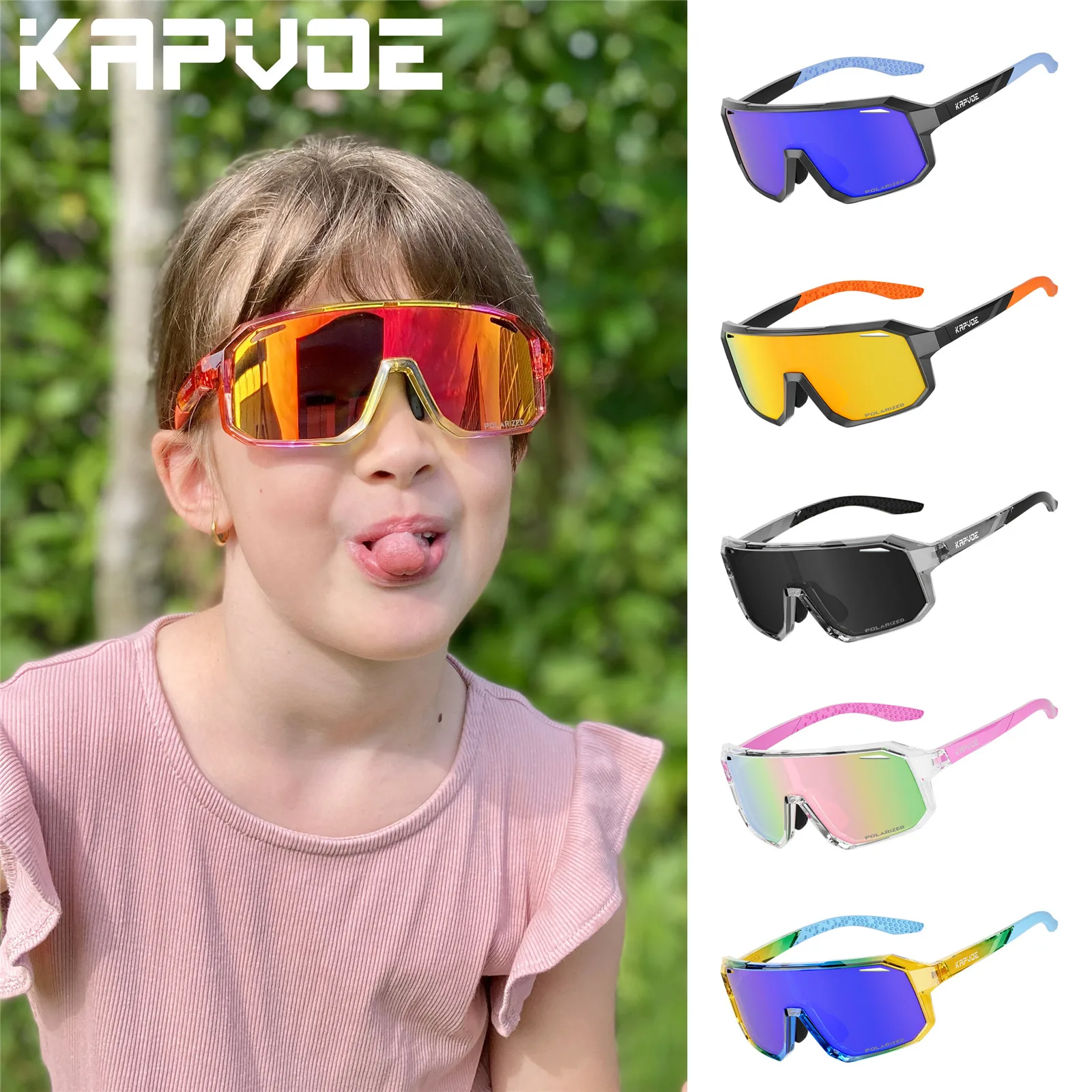 

Kapvoe Child Bike Sunglasses Cycling Glasses for Kids UV400 Boys Girls Small Size Glasses Fashion Outdoor Sports Protection 2024