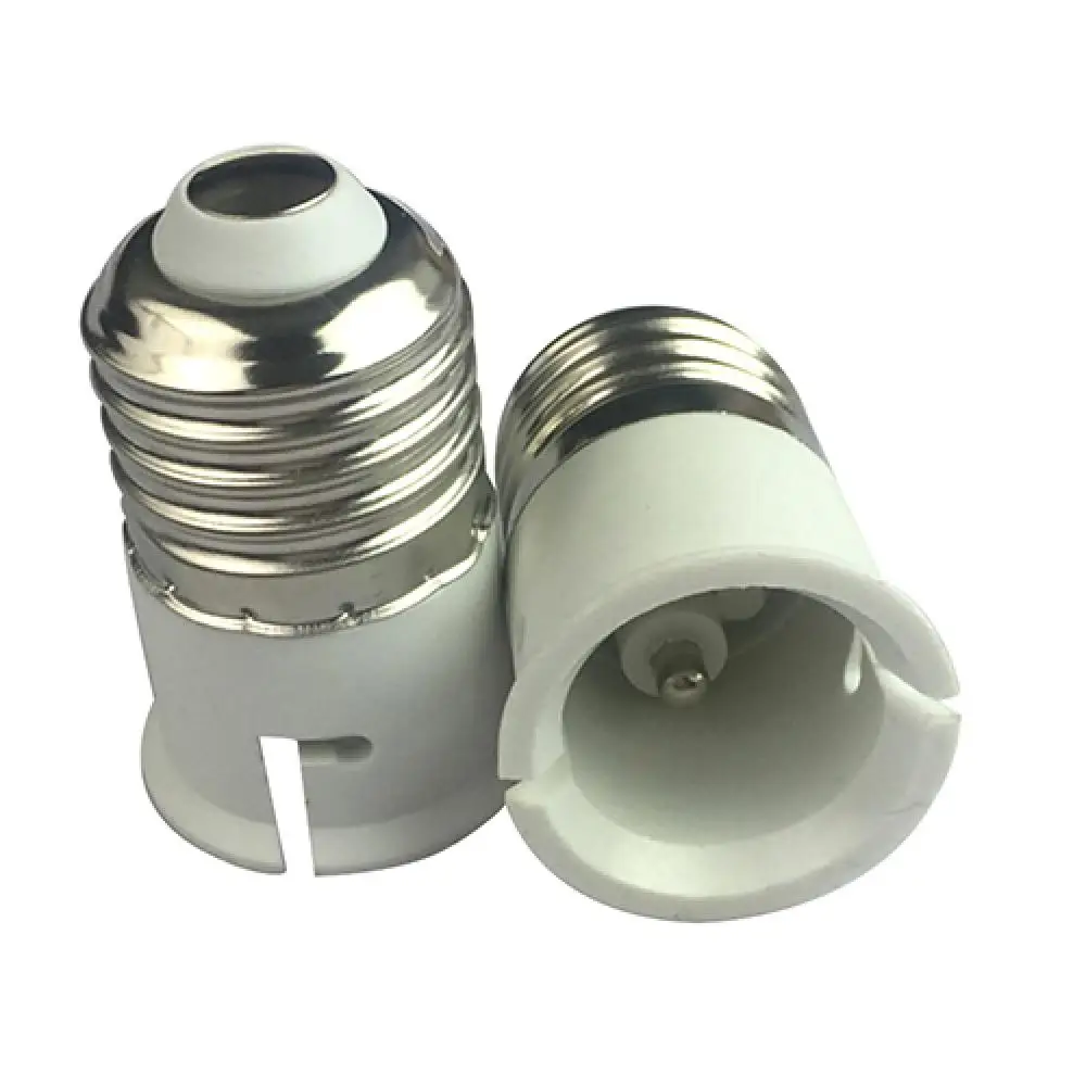 New E27 to B22 LED Light Bulb Screw Lamp Holder Base Socket Adapter Converter E27 Bulb Socket into B22