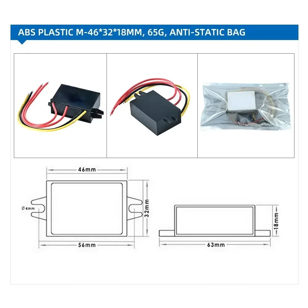 AC 12V 24V Step Down Converter to DC 5V 12A 2A 3A 1Vac 24Vac to 5Vdc Car Buck Voltage Power Regulator Input AC 7-35V DC 8-52V