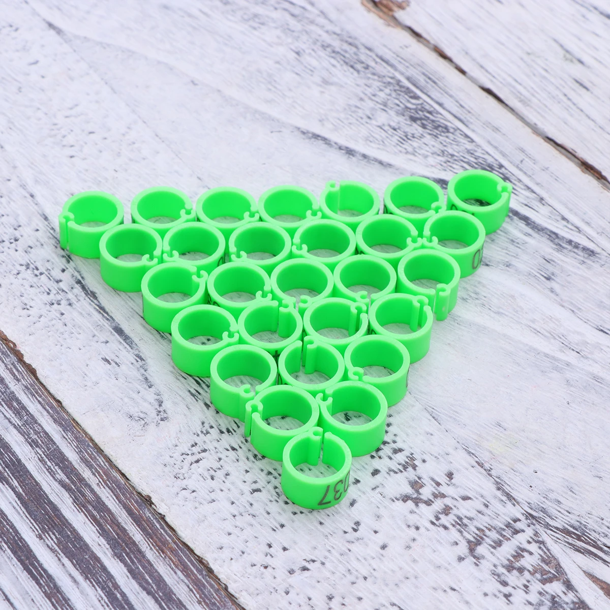 

100Pcs Digital Identification Plastic Bird Foot Rings Opening Footbands for Pigeons Parrots Bright Color Coding Identification