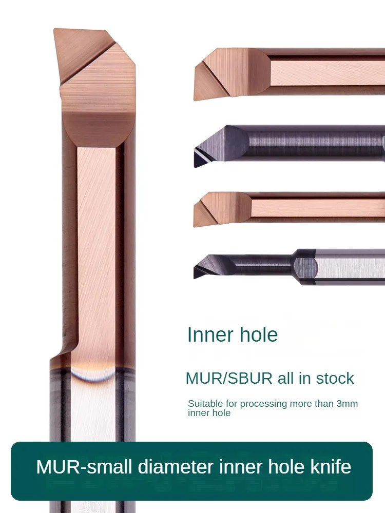 

Small aperture inner hole boring bar, integral tungsten steel SBUR6 MUR4 90° flat bottomed small diameter inner hole cutter