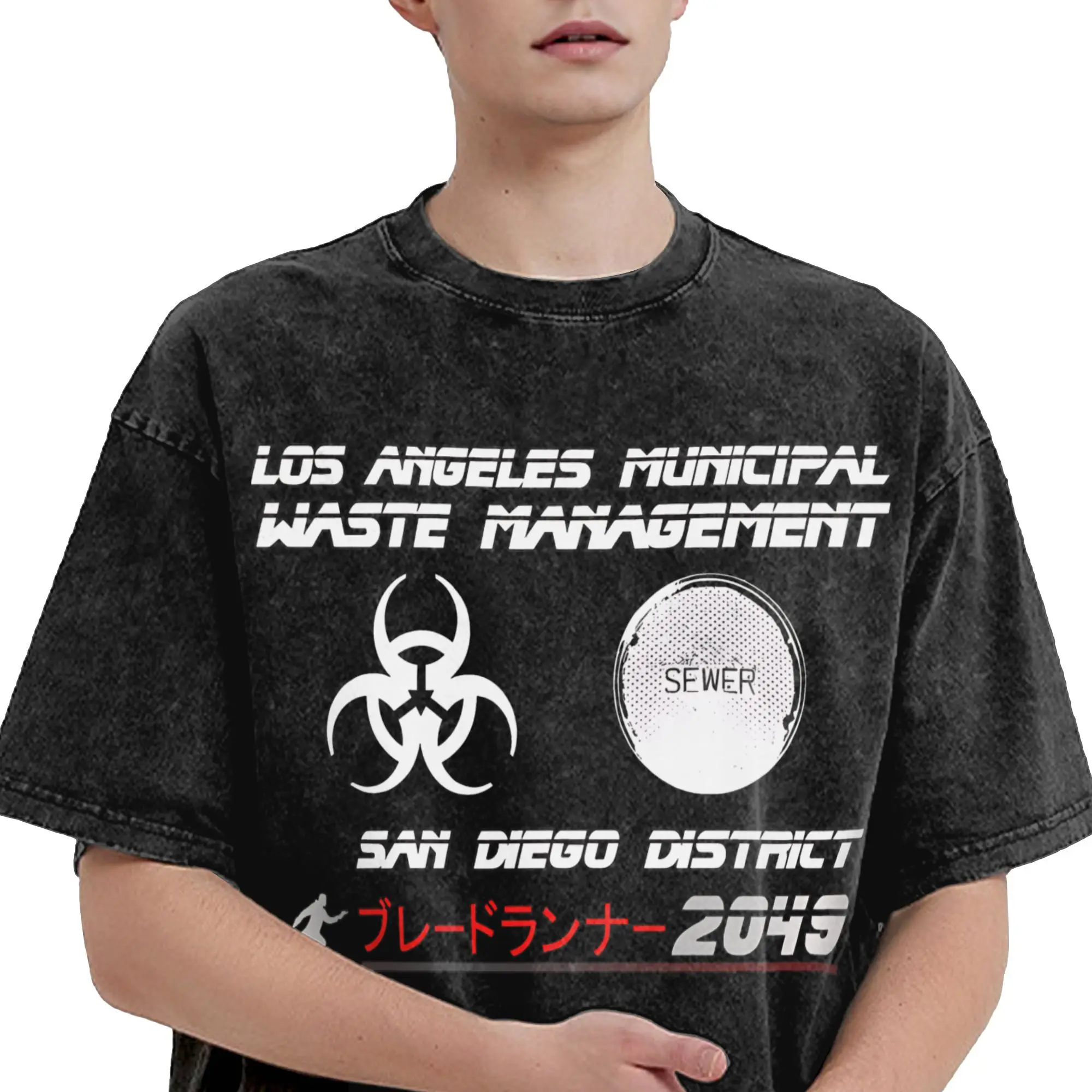 شفرات العدائين 2049 الملابس غسلها تي شيرت الرجال النساء الشارع الشهير الهيب هوب تي شيرت الصيف تيز بلايز قصيرة الأكمام #3