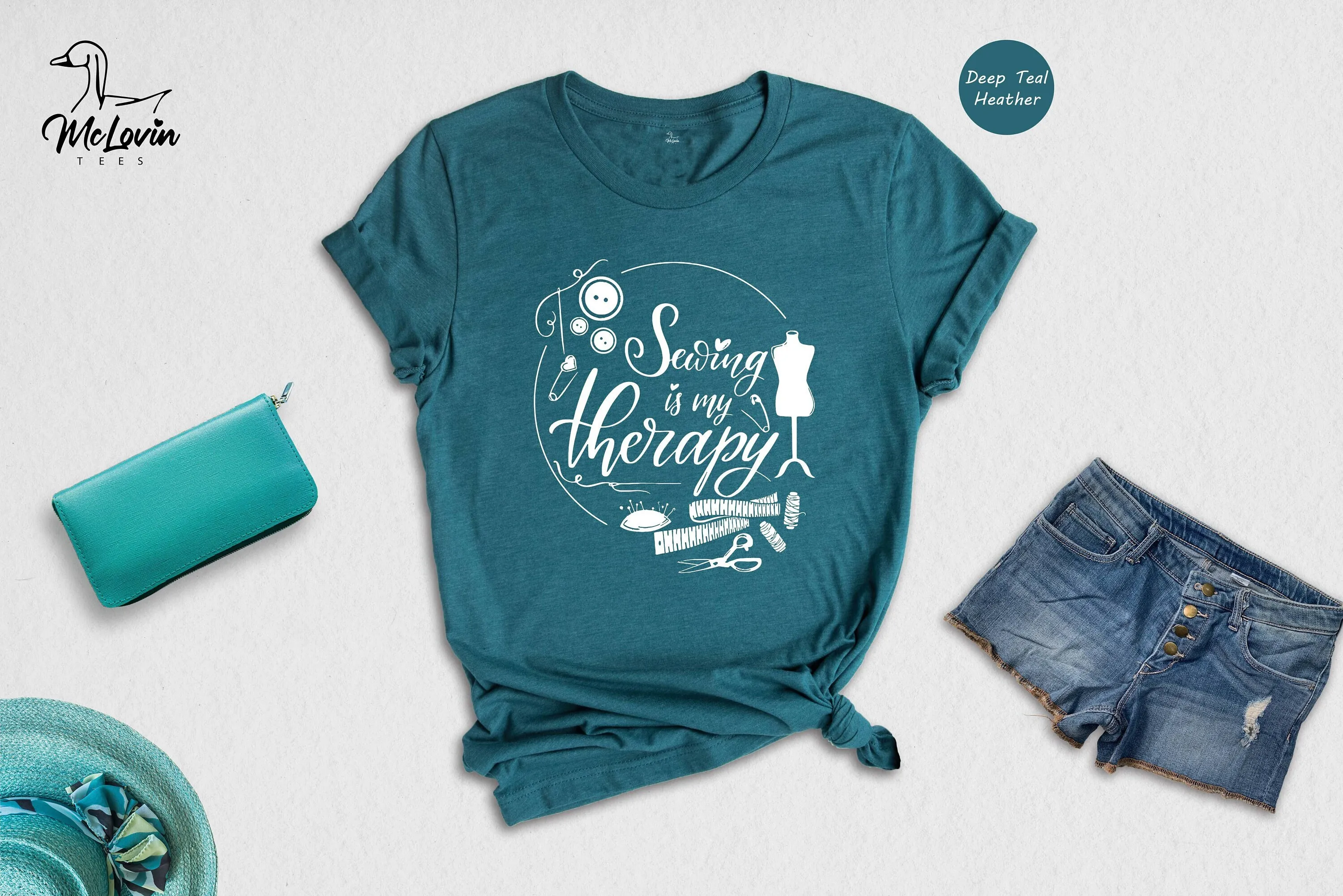 الخياطة هي علاجي تي شيرت مضحك خياطة المرأة Sewciopath Crafter أمي عاشق الملابس لحاف #1