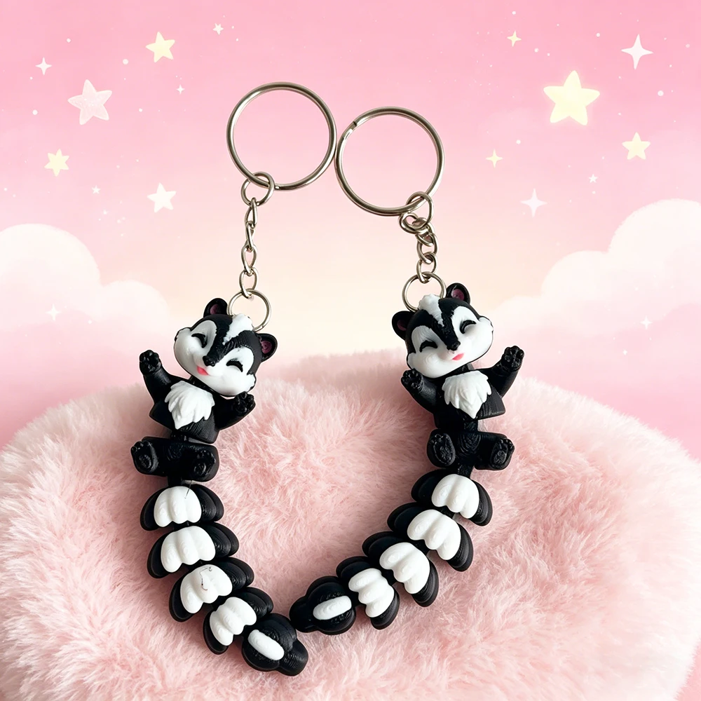 3d Printed Cute Fox Keychain And Pla Plastic, Suitable For Backpacks, Cars, Etc., Suitable For Various Festivals