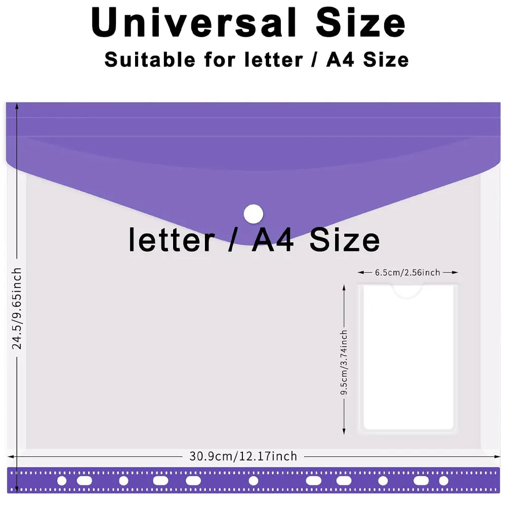 12 قطعة منظم ملفات بستة ألوان، مجلد توسيع بلاستيكي ذو 11 فتحة لمجلدات حلقة 2/3/4 مع إغلاق سريع وملصقات فارغة. #2