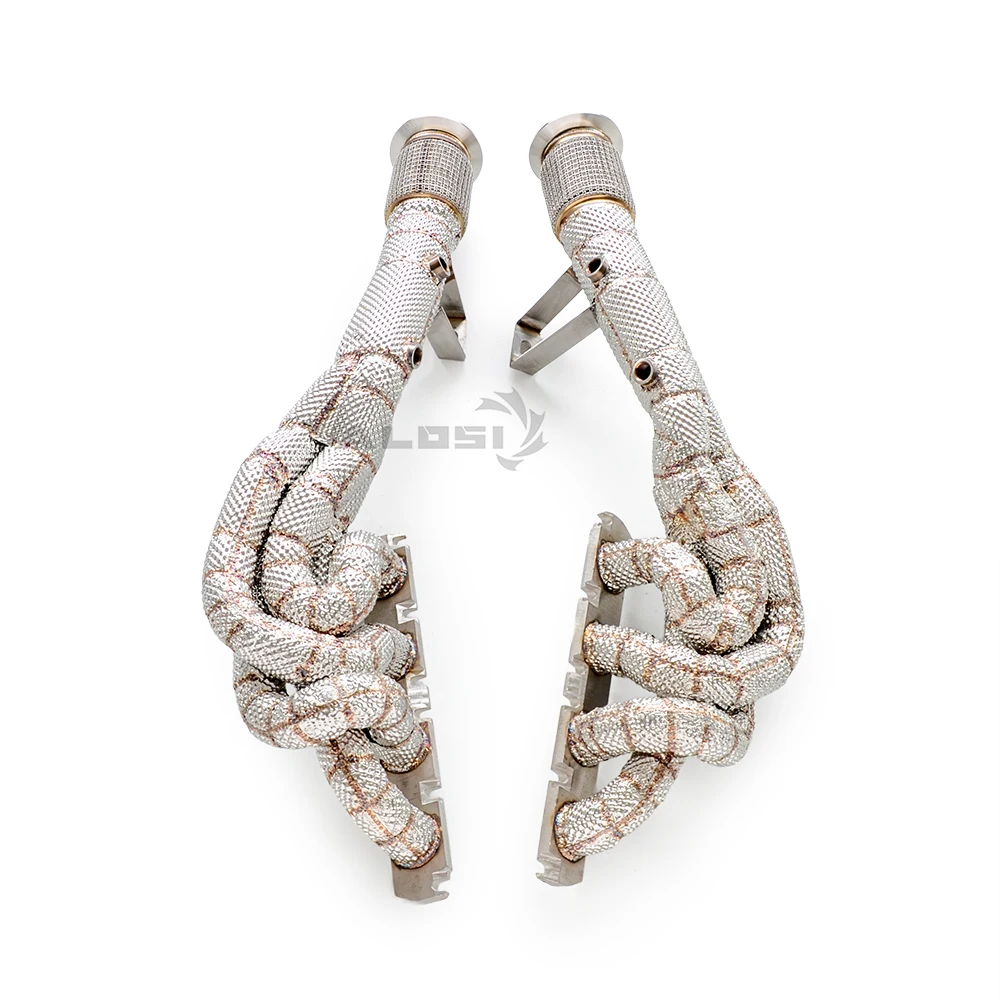

Wholesale for Audi R8 V8 4.2 2008-2020 ss304 exhaust manifold high-performance exhaust system with insulated exhaust