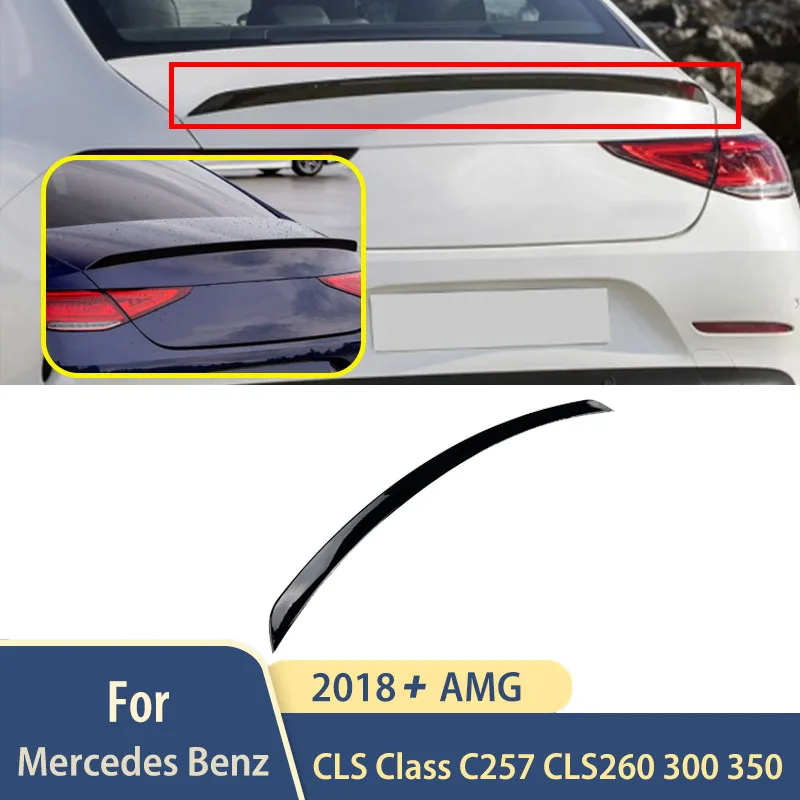 

AMG 2018+ For Mercedes Benz CLS Class C257 CLS260 CLS300 CLS350 Car Rear Spoilers Wings Accessories Trunk Spoiler Trim Bodykit
