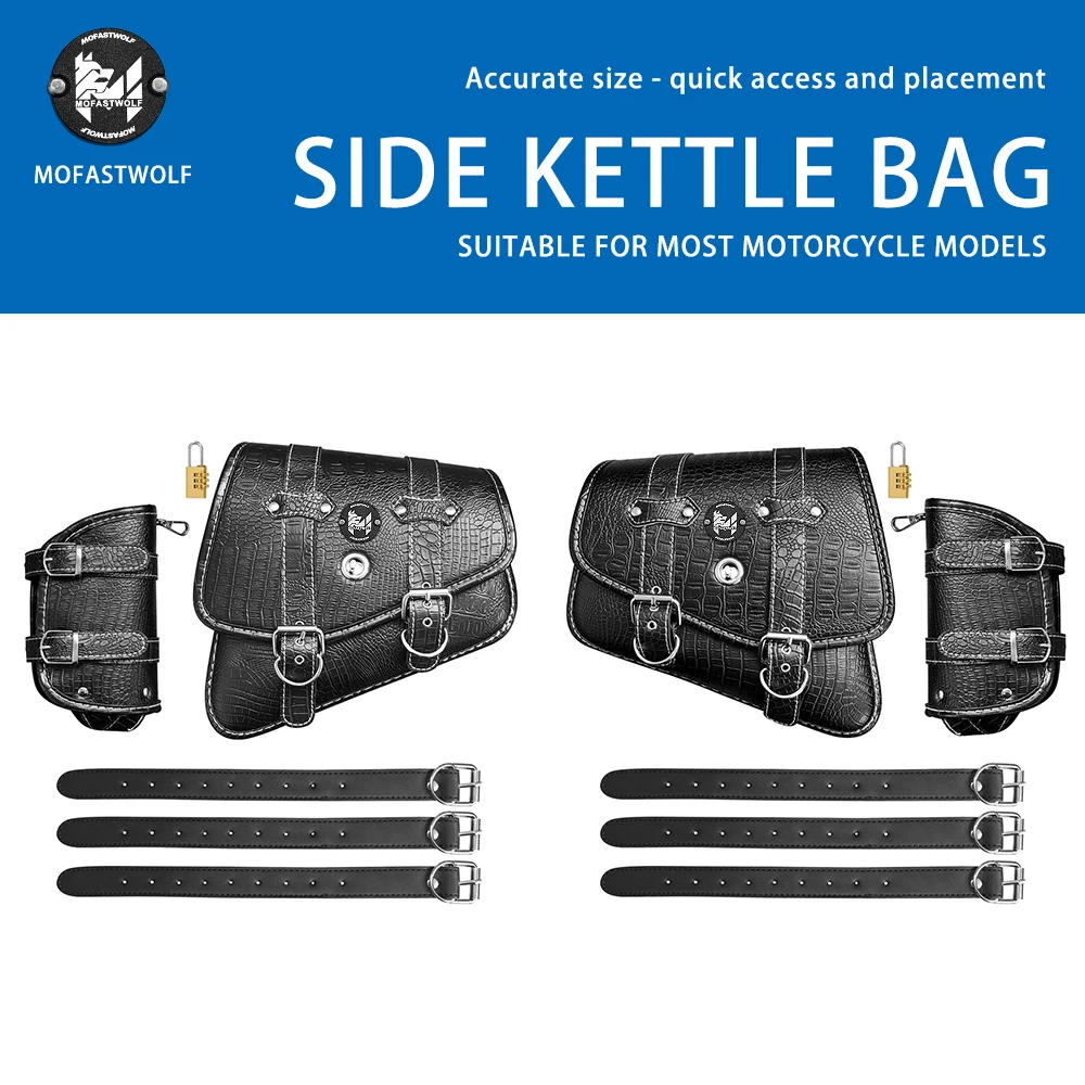 Side Bag Motorcycle SaddleBag With Removable Waterproof Inner Bag Travel Motorbike Luggage