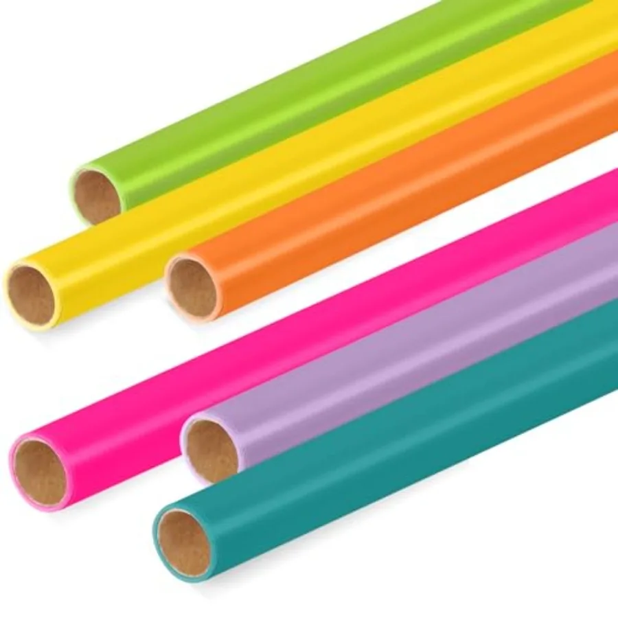 

6 Rolls Bulletin Board Paper Fade Resistant Colored Bulletin Board Paper Roll Bulk for Art Decor Drawing Craft Painting ft