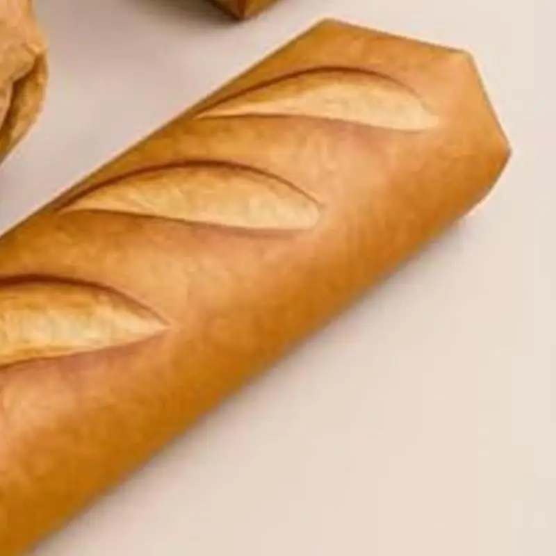 E8BD 6/10 قطع من أوراق تغليف الهدايا على شكل خبز، ورق فني متين لمناسبات المهرجانات