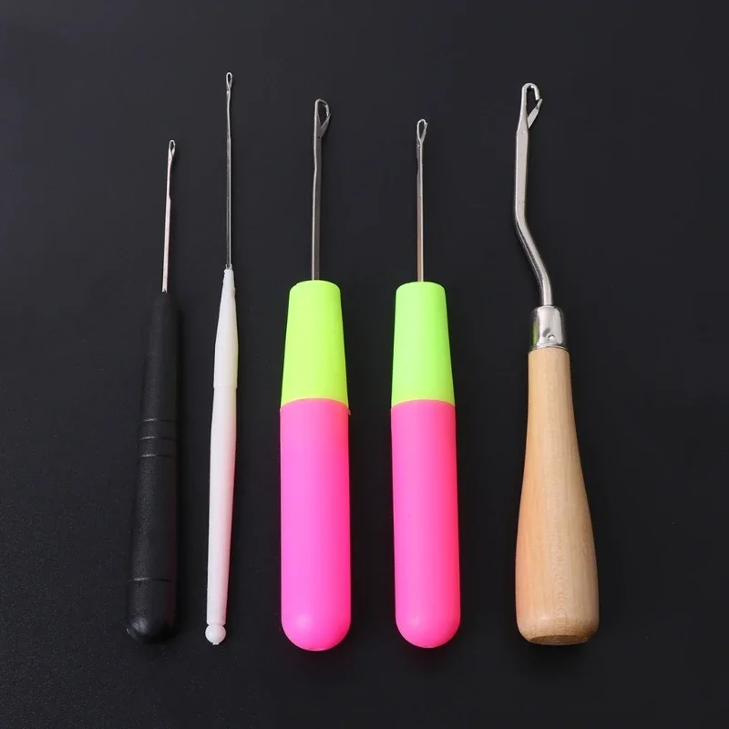 5pcs/Set Plastic Crochet Needle Braiding Hook Weaving Hair Dreadlock Craft