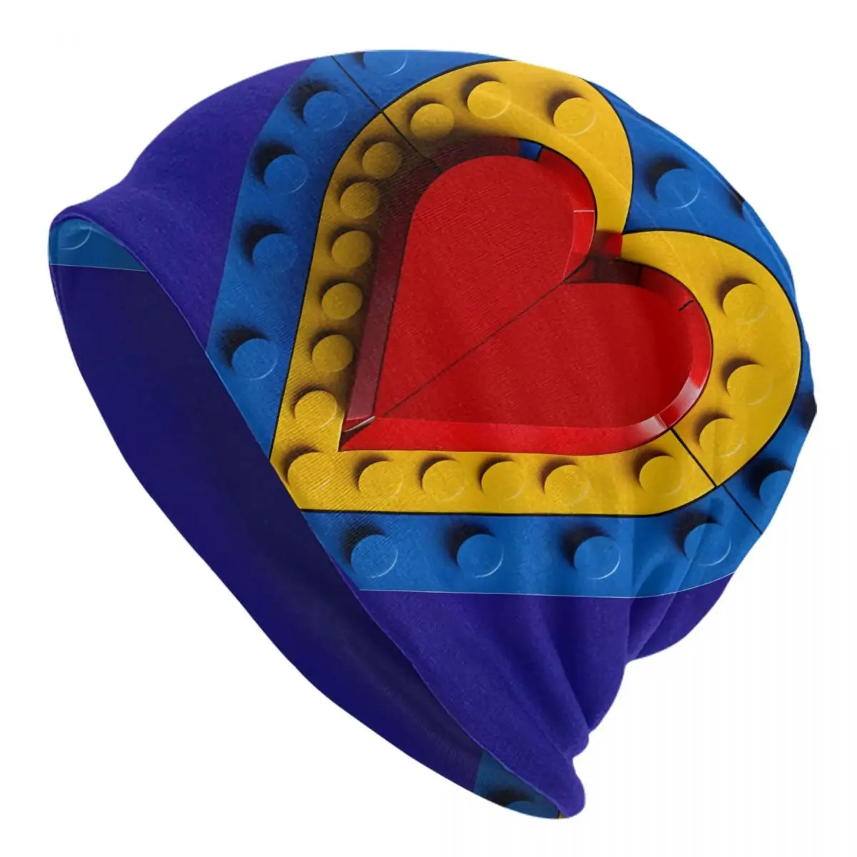 Love Heart Construction Game Bath Mat Men's Beanies Printed Chemotherapy Pile Outdoor Turban Breathable