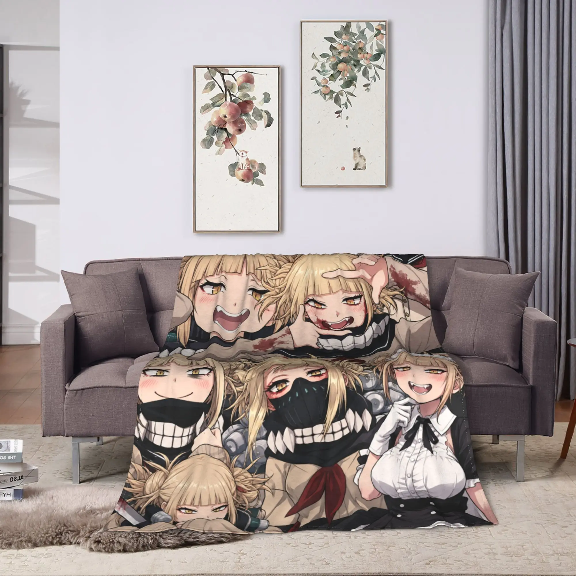 My Hero Academia Himiko Toga Blanket Quality Warm Soft  Throw Blanket Spring Kids Adult Living Room Fluffy Bedspread