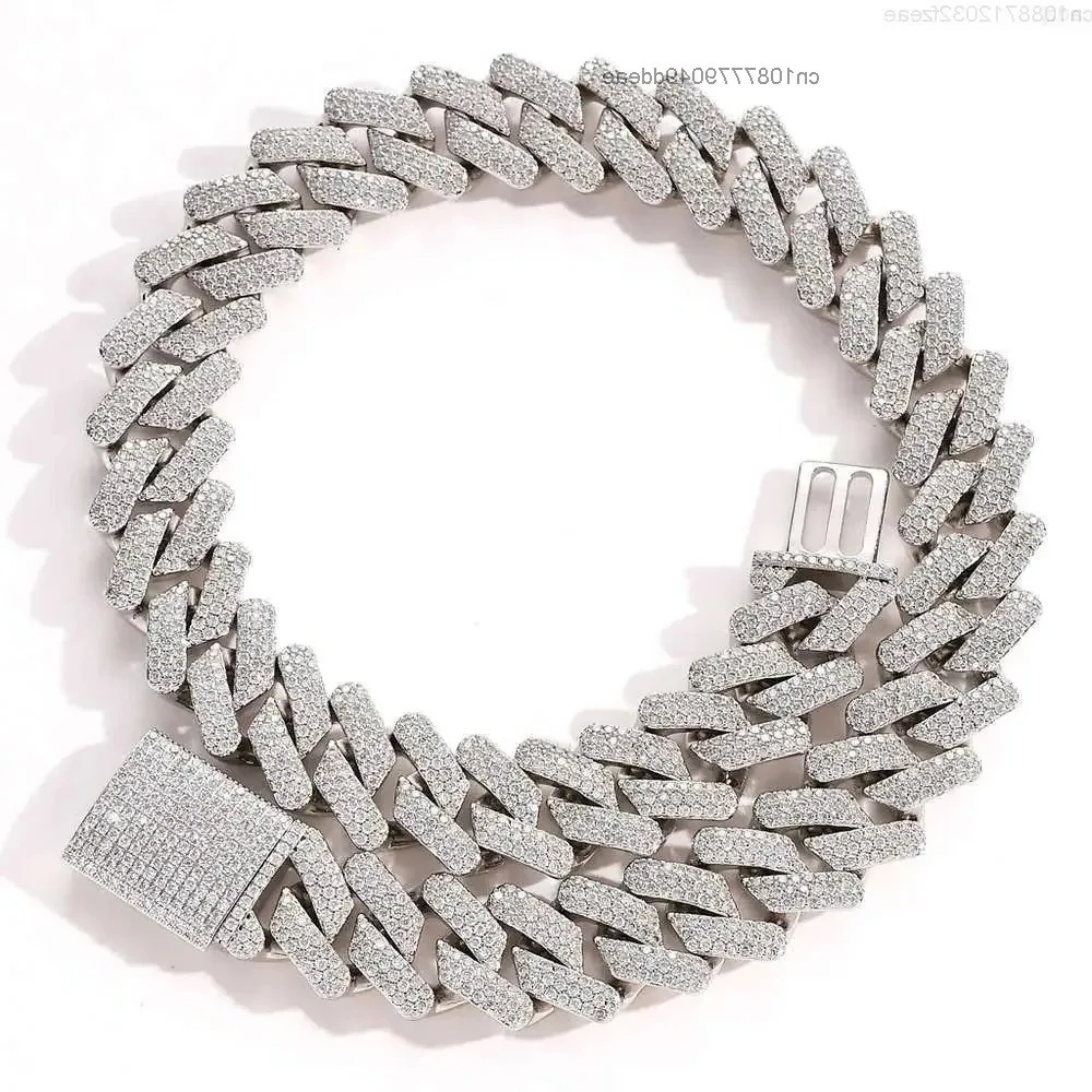 

Ювелирные изделия Lifeng Iced Out, мужская кубинская цепочка в стиле хип-хоп, полная Vvs, муассанит, кубинская цепочка, ожерелье, серебряная цепочка с платиновым покрытием