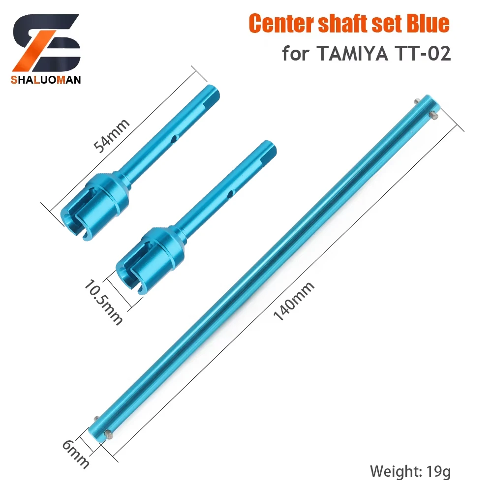 Shaluoman Tamiya TT02 Metal Upgrade Parts Central Drive Shaft and Propeller Joint Set For 1/10 RC toys Car Tamiya TT-02 TT02B