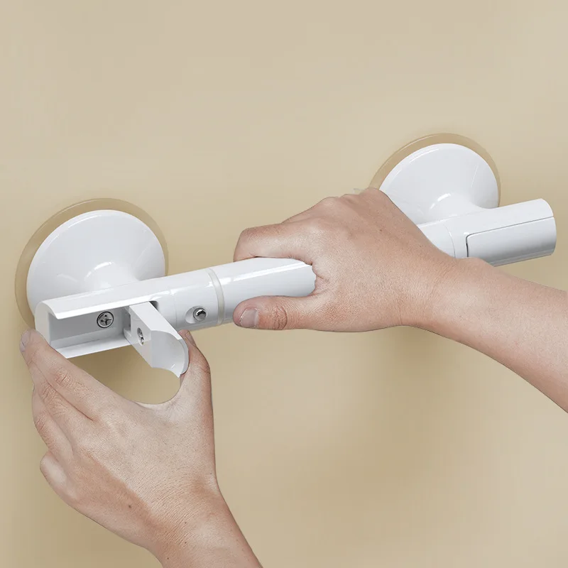 Non-Slip Bathroom Grab Bar for Elderly, Toilet Safety Handrail with Suction Cups (No Drilling Required)