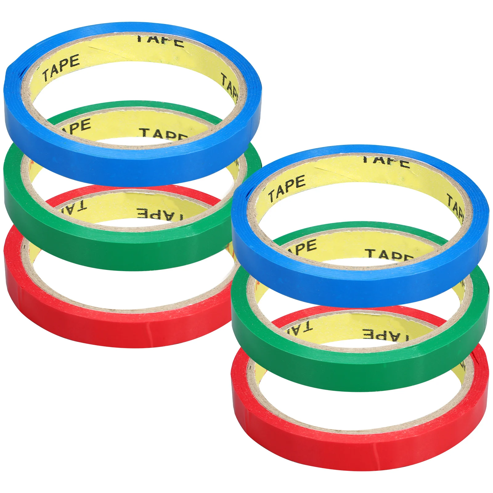 

6 Rolls 12mm Sealing Tapes Stainless Steel Bag Sealer PET Red Blue Tapes Vegetable Refills Supermarket