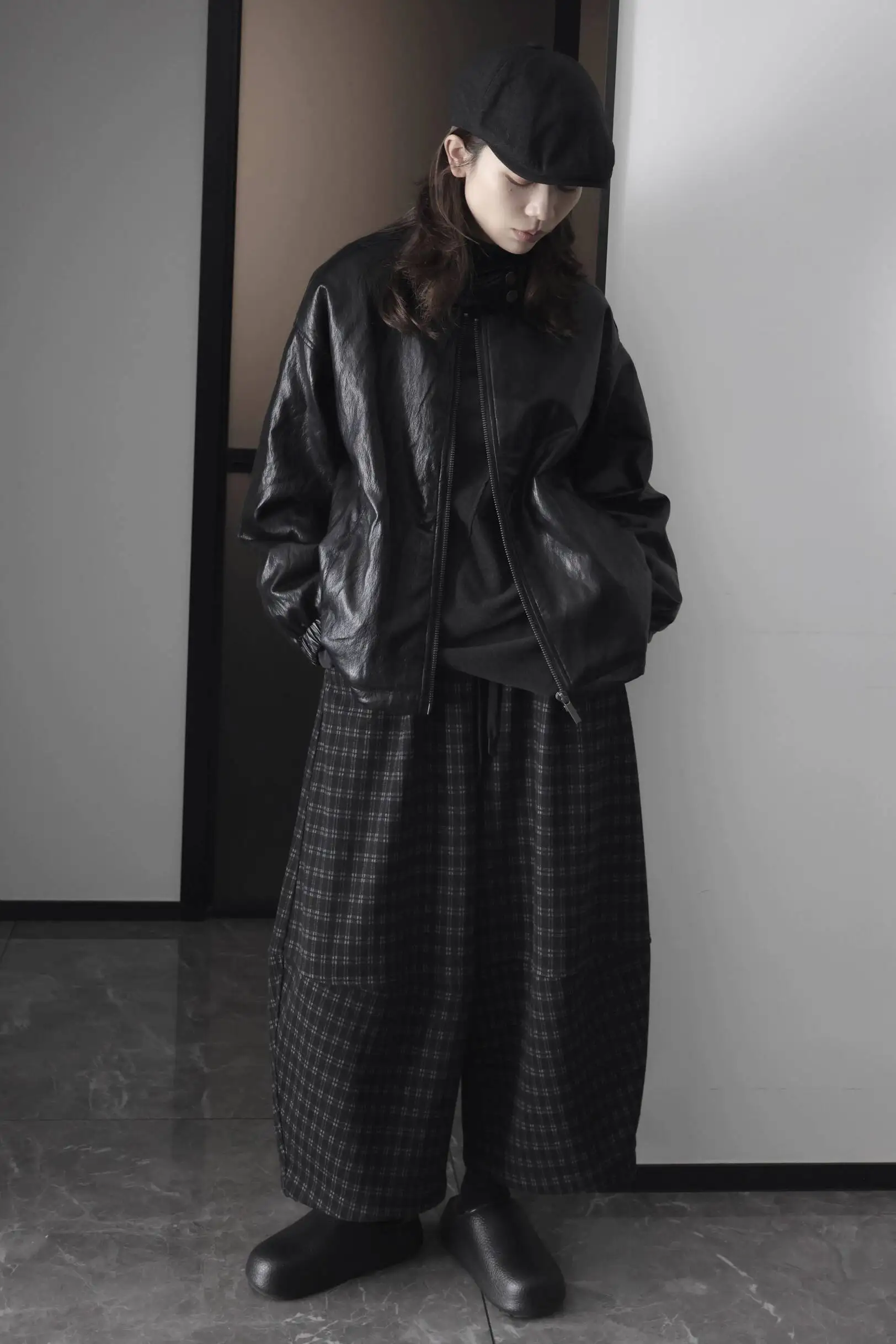 UMI MAO ياماموتو معطف داكن 90 بطة بيضاء أسفل سترة المرأة سترة جلدية مع أسفل ملء سميكة الدافئة Casacos Femininos