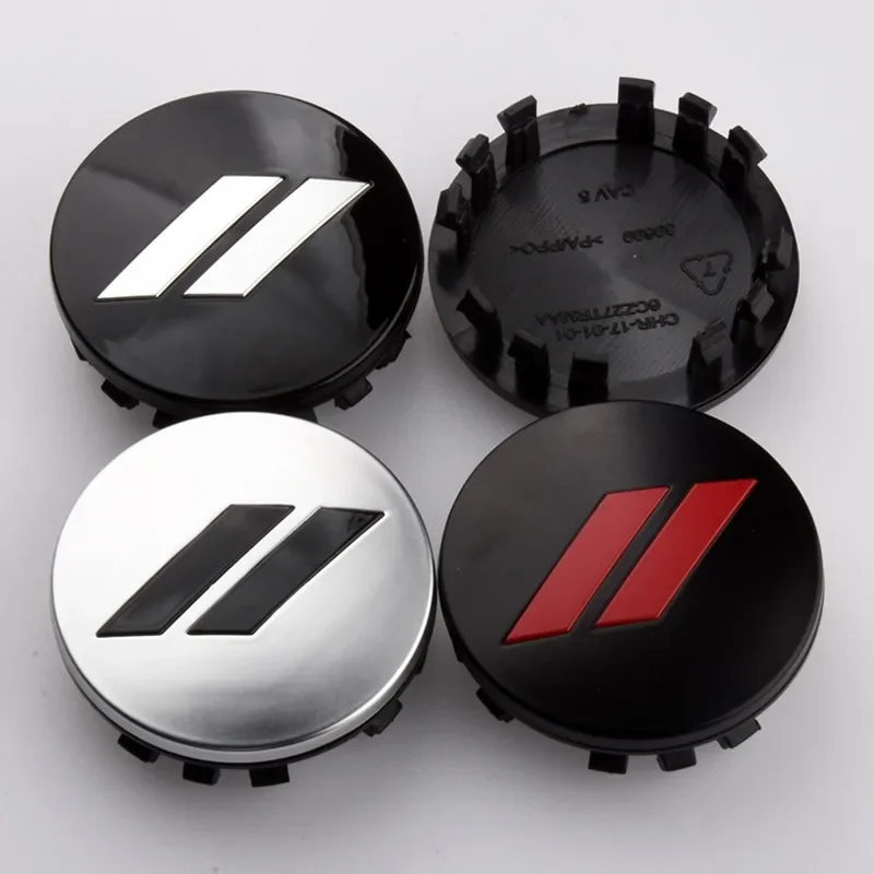 4pcs x 63mm Car Logo Wheel Center Hub Caps Rim Cover Emblem Sticker For Dodge Charger Challenger Hell Cat SRT Chrysler 300C