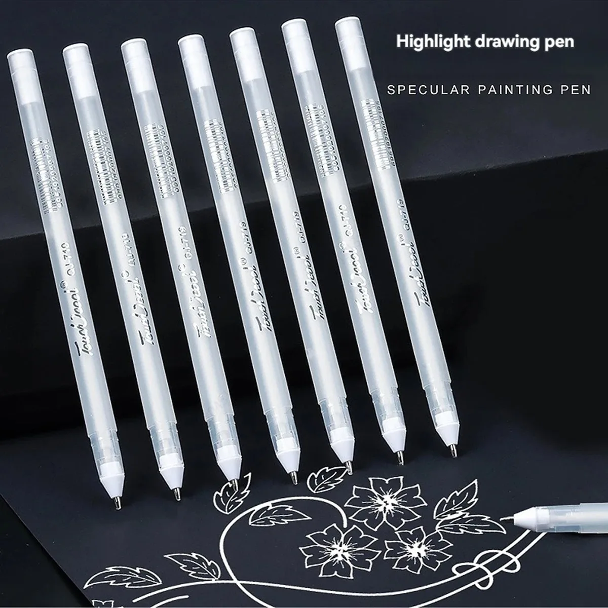 

2-10pcs Set 0.8mm Highlight Marker Pen White Ink Gel Pen For Drawing Art Supply Sketch Paint Pen