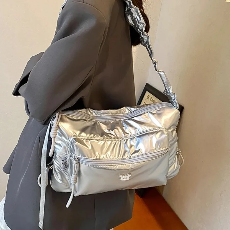 

New fashion crossbody bag generous pleated Japanese and Korean version of the niche large-capacity women's shoulder bag