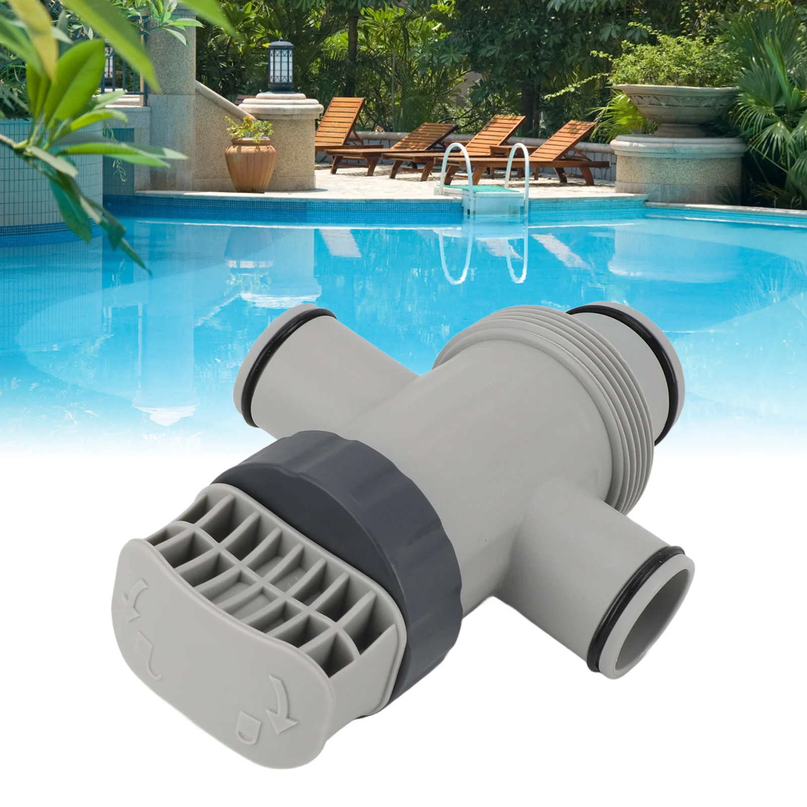 Valvola a stantuffo a doppio tubo diviso per Intex 11872 accessorio per parti di piscina in plastica per piscina fuori terra e pompa per piscina