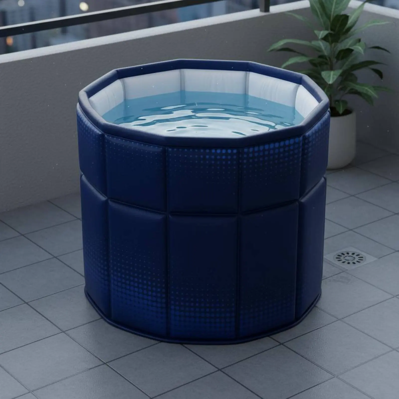 

Folding Ice Tub Foldable Portable Cold Plunge Tub Collapsible Bathtub Long-Lasting Insulated Ice Bath Barrel Large Capacity