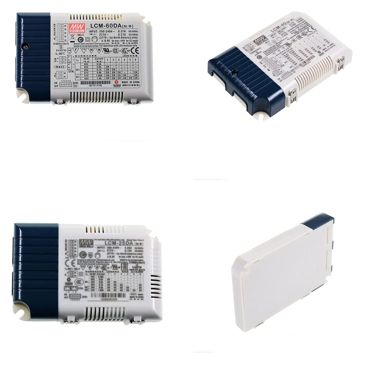 Imagem -02 - Mean Well Indoor Led Driver Iluminação do Painel do Escritório Lcm25 Lcm-25da Lcm40 Lcm-40da Lcm60 Lcm-60da Lcm-60kn