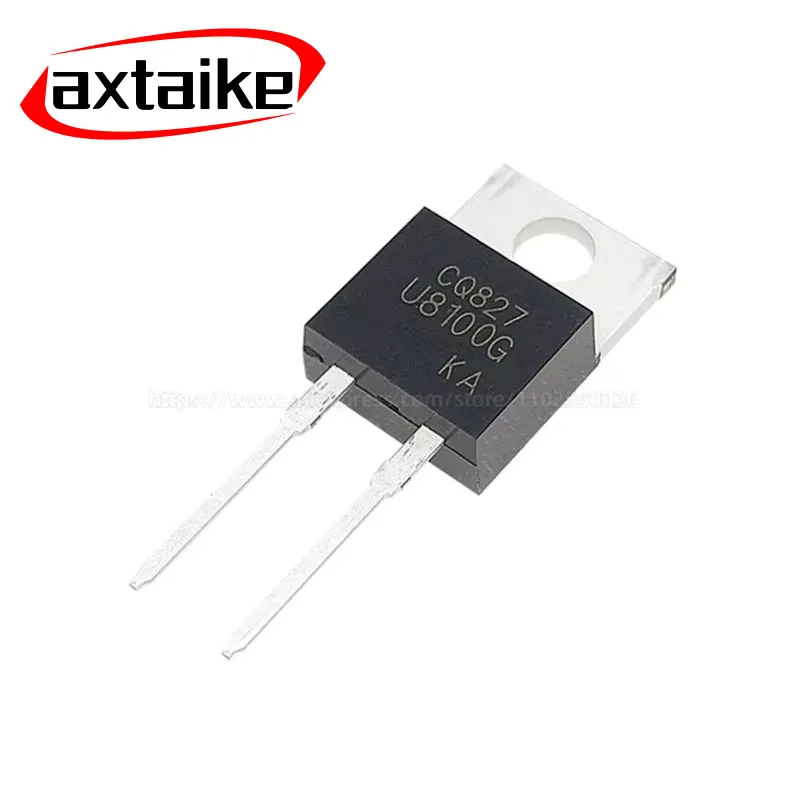 10PCS MUR8100EG MUR8100 U8100G U8100E TO220-2 8A 1000V Power Rectifiers Ultra fast recovery Diode Triode Transistor