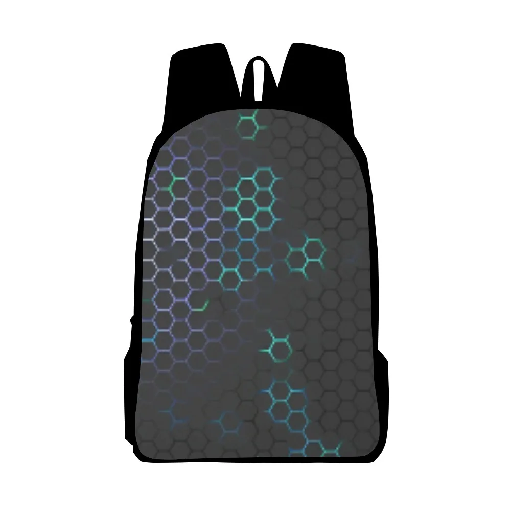 Technology Sense Honeycomb Geometry Backpack Children School Bags for Teenager Boys Girls School Backpacks Women Kids Book Bag