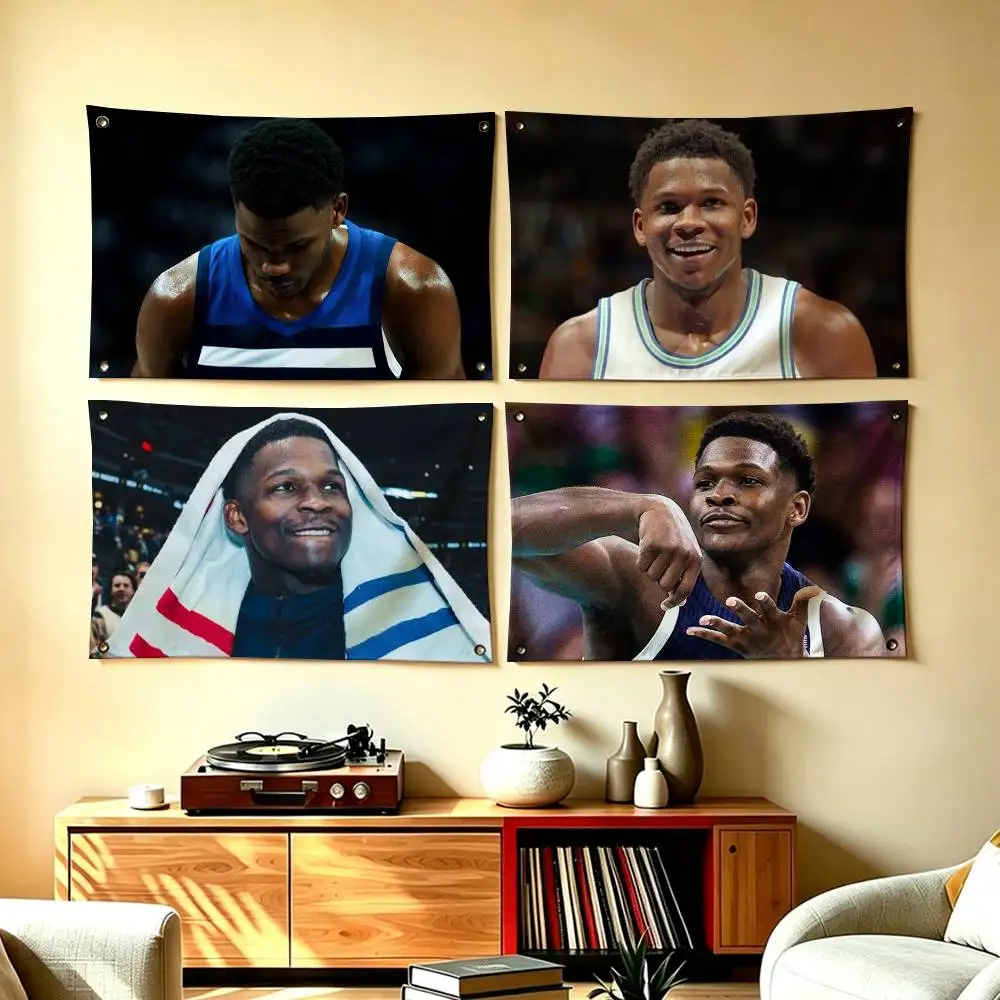 Basketball Star A-Anthony Edwards Flag Suitable For Party Club Outdoor Interior Wall Decoration Banner Fans Gift