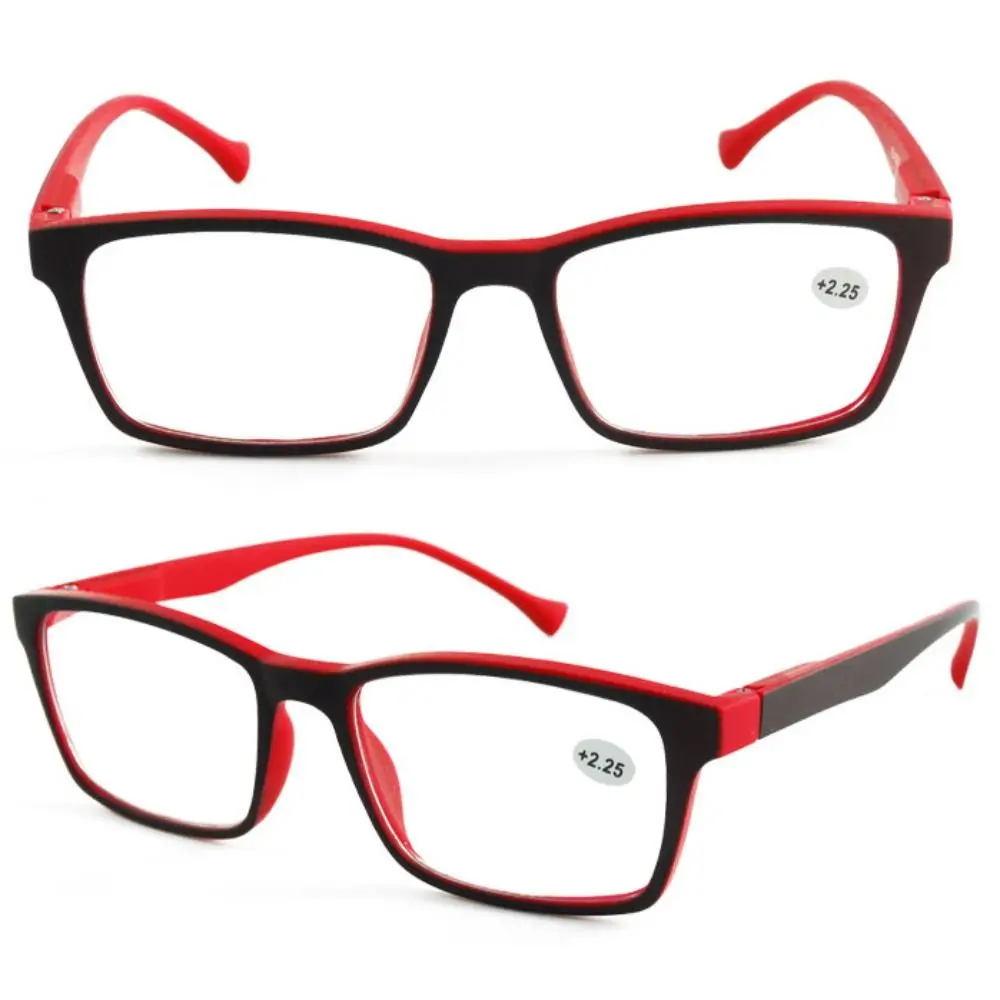 Retro PC Reading Glasses Brown Grey Red Blue Rectangle Frame Glasses Decorative Glasses Anti Blue Light Eyeglasses Readers