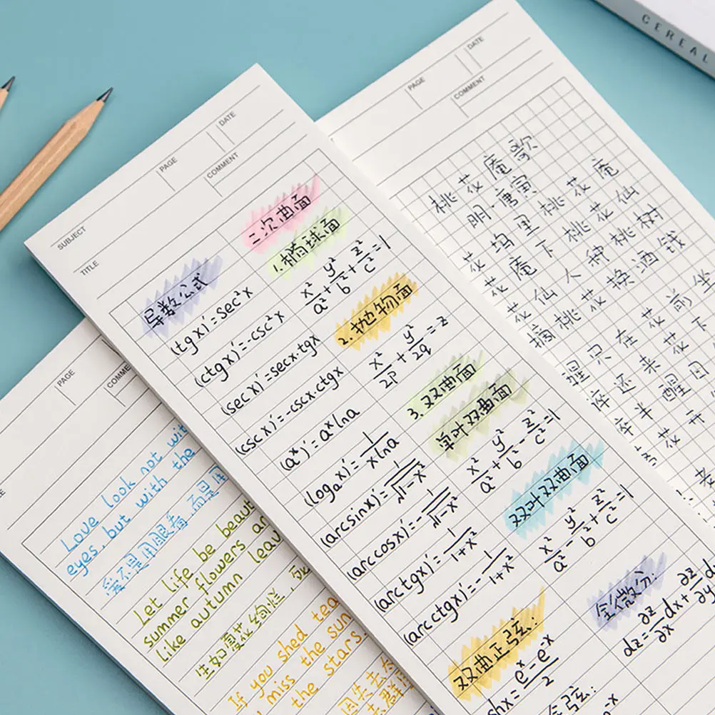 

3pcs Super Long Notepad Mini White Agenda Pocket Notebook Paper Schedule Handbook Study Planning Students Learning