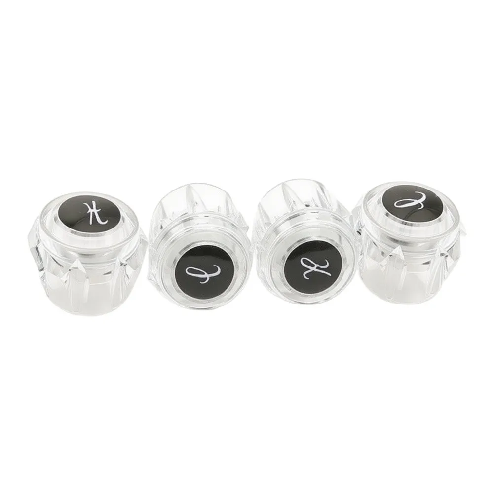 Clear Plastic For acrylic Handwheel Replacement Set 4pcs Compatible with Standard For bathroom Faucet Systems and Mixing Valves