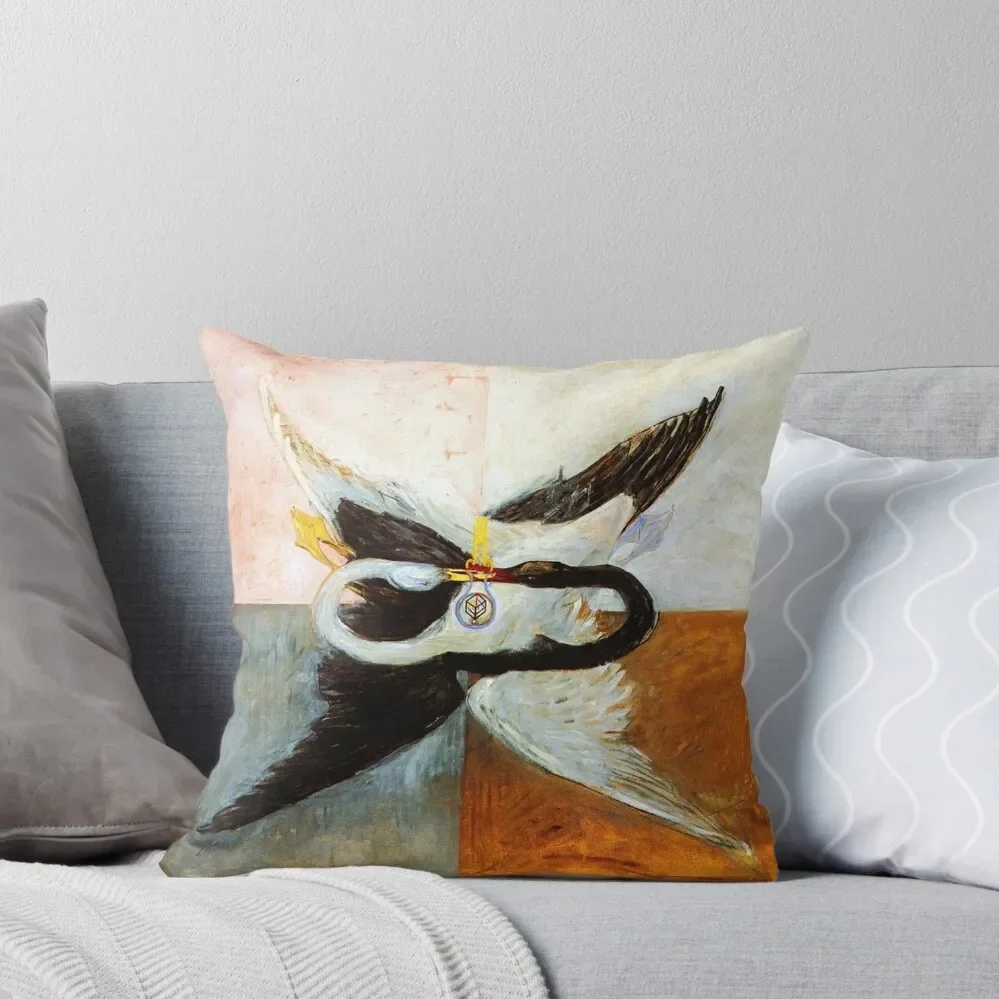 Hilma af Klint The Swan, No. 24, Group IX-SUW, 1915 Throw Pillow Cushions Cover Room decorating items pillow