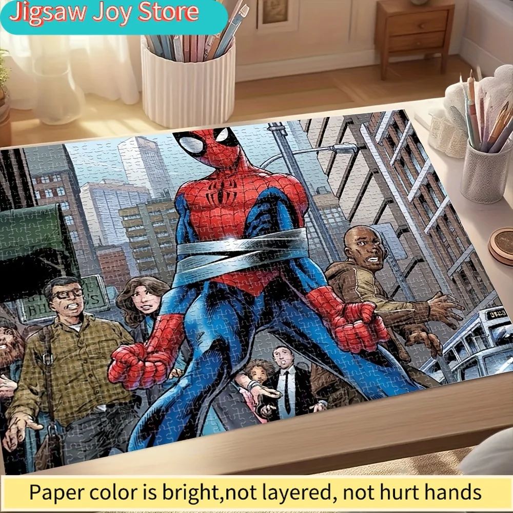 

Пазл Marvel «Человек-паук», миниатюрная креативная игрушка, подходит для веселых семейных игр, стильного отдыха, украшения стен, идеально подходит для F