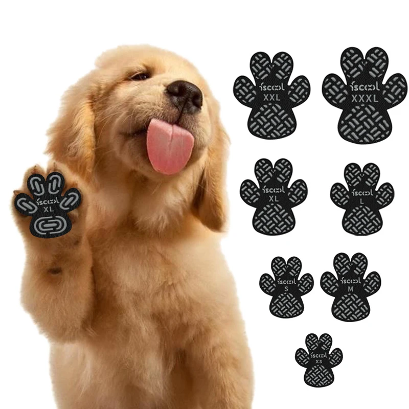 4PCS/Set Dog Paw Protector Anti Slip Grip Pads Self Adhesive Pet Foot Sticker Insole Soft Invisible Dog Patch Puppy Supplies