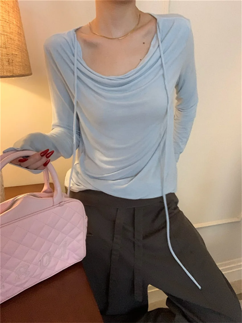 

Alien Kitty New Loose T-Shirts Women Gentle Chic Casual Full Sleeve Autumn 2024 All Match Sexy OL Mujer Fashion Daily Tees