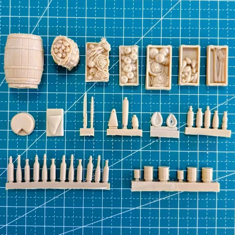 1/35 Scale Die-Cast เรซิ่นชุดประกอบชุดอาหารและเครื่องดื่มอุปกรณ์ฉากประกอบและ Unpainted