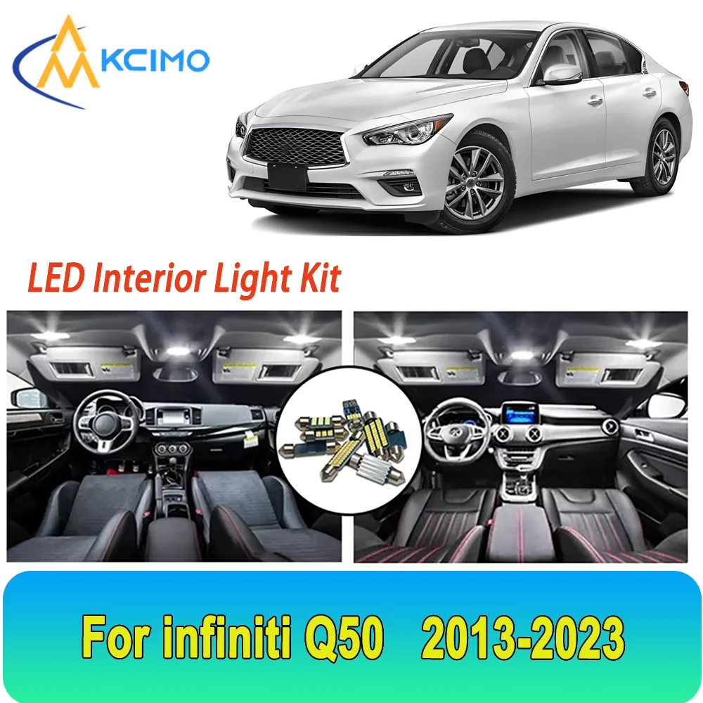 

New Light Bulb For infiniti Q50 (2013-2023) Premium Bright LED Interior Dome Map Trunk Light Kit Car Led Lamps Canbus Car LED